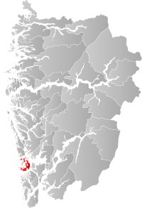 Kart som viser Austevoll kommune.