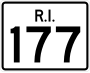 Route 177 marker