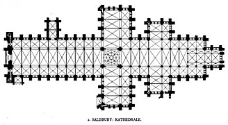 Grunnplan av katedralen i Salisbury