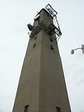 AT&T Long Lines relay tower in Indiana constructed with the slip-form method ValpoTower1.JPG