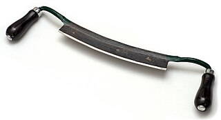 <span class="mw-page-title-main">Drawknife</span> Woodworking hand tool