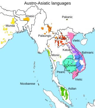 <span class="mw-page-title-main">Austroasiatic languages</span> Language family concentrated in Southeast Asia