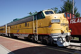 BSVY #6540, a former Canadian National Railway GMD FP9 with CNW markings.