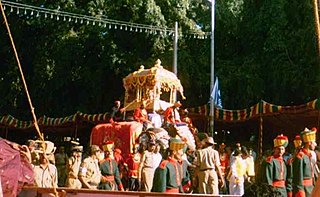 <span class="mw-page-title-main">Golden Howdah</span> Carrier on the leading elephant in the Mysore Dasara