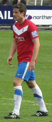 Doig playing for York City in 2012. Chris Doig 07-04-12.png