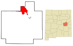 Location of Lake Sumner, New Mexico