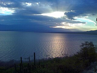 Lago Enriquillo on Hispaniola is the lowest point of the Dominican Republic and all ocean islands.