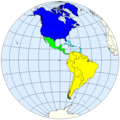 UN geoscheme for the Americas.   Northern America   Central America   Caribbean   South America