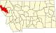 State map highlighting Sanders County