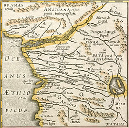 Historische kaart van het Koninkrijk Kongo