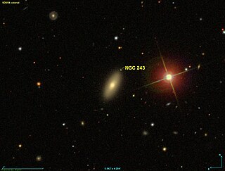 <span class="mw-page-title-main">NGC 243</span> Lenticular galaxy in constellation Andromeda