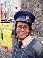 Nepal: Least threatening looking security guard I've seen. The dirty fingerprints on the cap make this photo for me.