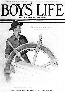 Scout at Ship's Wheel, copertă de Rockwell din 1913