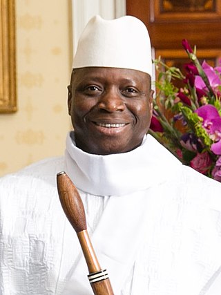 <span class="mw-page-title-main">Yahya Jammeh</span> 2nd president of the Gambia from 1996 to 2017