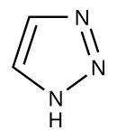 Structuurformule van 1,2,3-triazool