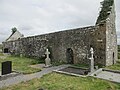 The north wall of the ruin of the Abbey near Kilshanny