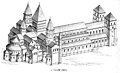 Rekonstruktion der Klosterkirche von Cluny nach Georg Dehio und Gustav von Bezold