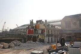 Destruction du buffet de la gare d'Austerlitz, mars 2012.