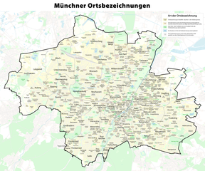 Ortsbezeichnungen in München