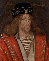 James I, who spent much of his life imprisoned in England, where he gained a reputation as a musician and poet King James I of Scotland.jpg