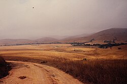 View to a landscape near the city.