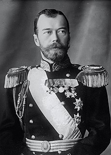 Nicholas II of Russia Tsar of the Russian Empire (reigned 1894-1917); overthrown in the Russian Revolution