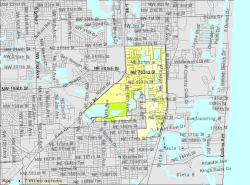 U.S. Census Bureau map showing CDP boundaries