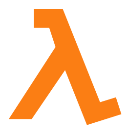 Symbole lambda orange.