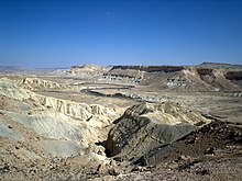 The Negev Desert is home to the Israeli solar research industry, in particular the National Solar Energy Center and the Arava Valley, the sunniest region of Israel Zin Valley in the Negev Desert of Israel.jpg