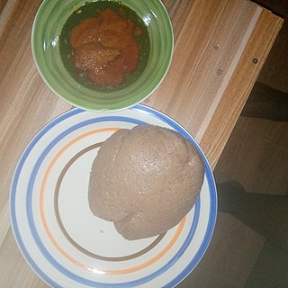 <span class="mw-page-title-main">Amala (food)</span> Nigerian food of the Yorubas