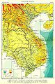 Mapa Indočíny mezi světovými válkami