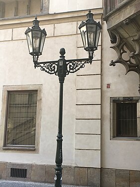 Decorative lamppost in Old Town Prague