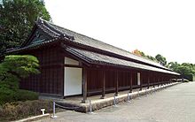 The Hyakunin Bansho (former guard house) inside the former Imperial Palace, Edo Castle) was staffed by 100 samurai. Kokyo0085.jpg