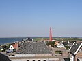 Leuchtturm „Lange Jaap“ von Fort Kijkduin gesehen