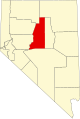 State map highlighting Lander County