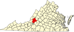 State map highlighting Botetourt County