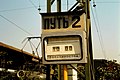 Train destination display at Moskwa Yaroslavskiy Railway Terminal in summer 1981.