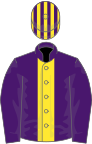 Purple, Yellow stripe, striped cap