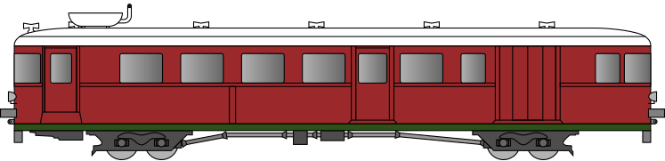 State network railcar in livery.