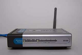 <span class="mw-page-title-main">Wireless router</span> Device that functions as a router and wireless access point