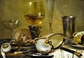 Natura morta (particolare) del pittore olandese Willem Claesz Heda (1594-1680), con conchiglia di Nautilus montata a coppa