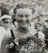 Hildegard Schrader vuoden 1928 olympiakisoissa.