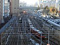 新今宮駅 - 天王寺駅間の複々線区間。