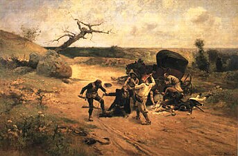 Le courrier des Bleus, huile sur toile de Julien Le Blant, 1882.