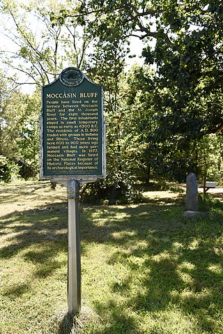 <span class="mw-page-title-main">Moccasin Bluff site</span> Archaeological site in Michigan, United States