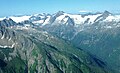 Aerial view of southwest aspect of Mt. Bagot centered on the skyline