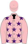 Pink, purple stars, pink sleeves, purple stars on cap