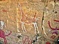 Image 29Prehistoric Libyan rock paintings in Tadrart Acacus reveal a Sahara once lush in vegetation and wildlife. (from History of Libya)