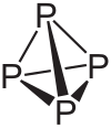 Structuurformule van witte fosfor