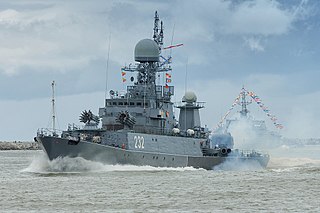 Russian corvette <i>Kalmykia</i> Parchim-class corvette of the Russian Navy